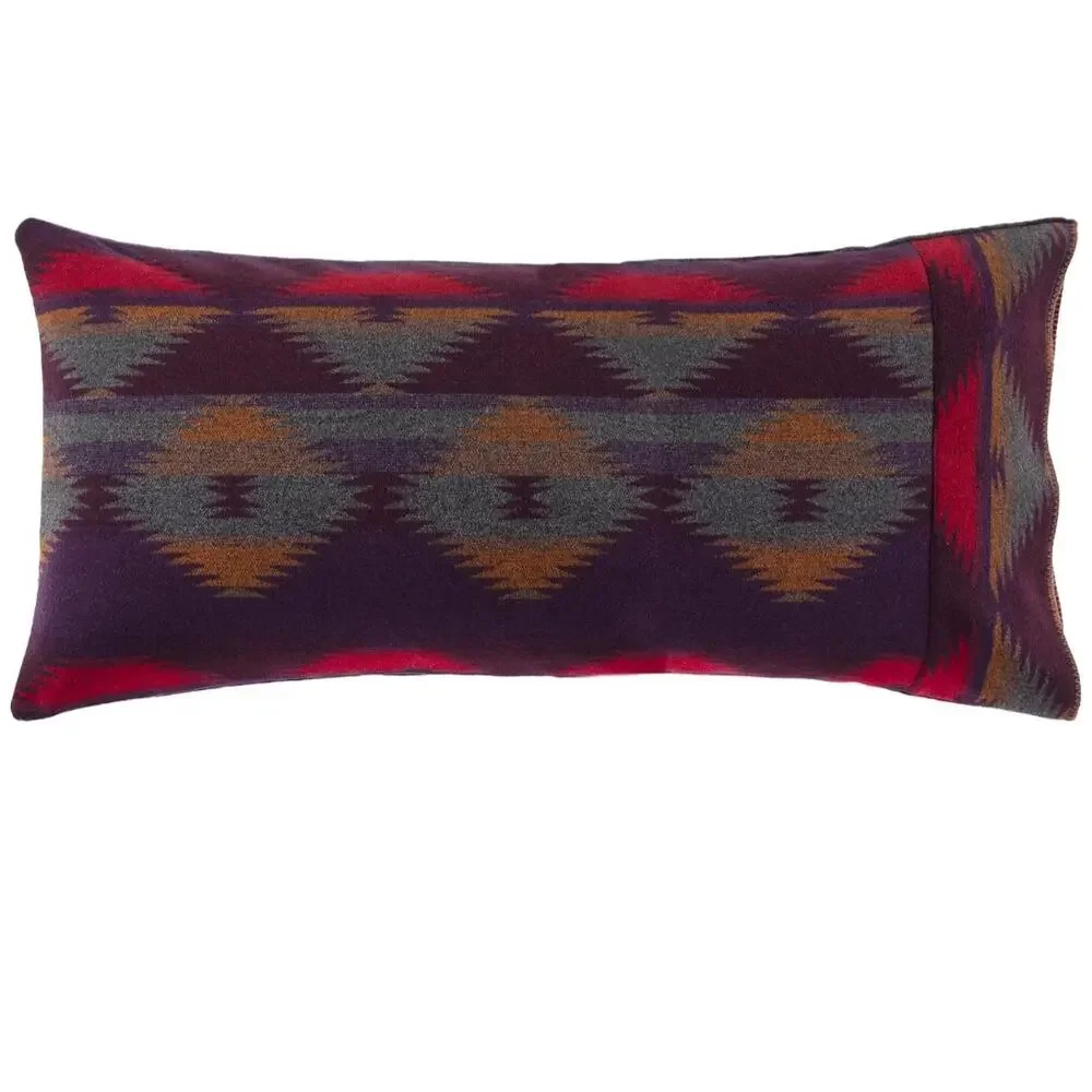 Paseo Road Gila Wool Blend Pillowcase 20x30 Standard Purple Aztec Southwestern